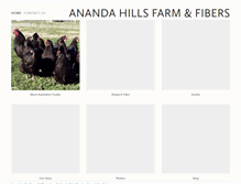 Tablet Screenshot of anandahillsfarm.com